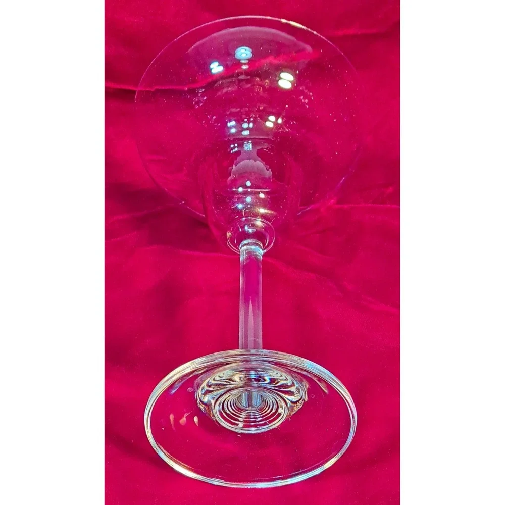 Set of 4 Clear Glass Margarita Glasses Ribbed Well Stemmed Barware Cocktail Set